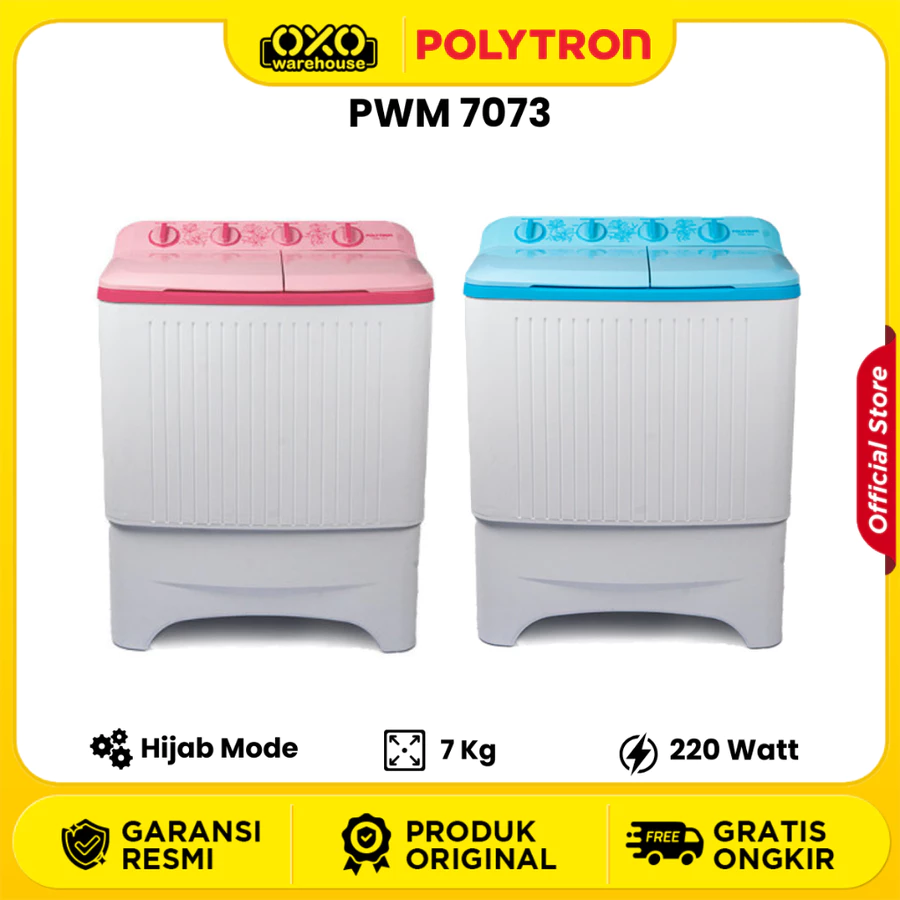 MESIN CUCI MERK POLYTRON TIPE PWM 7073