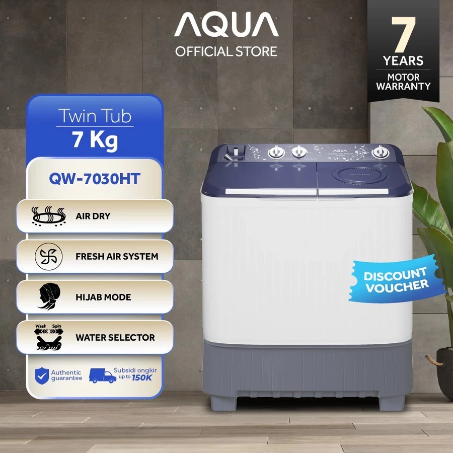 MESIN CUCI MERK AQUA TIPE QW 7030