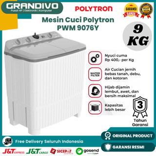 MESIN CUCI MERK POLYTRON TIPE PWM 9076