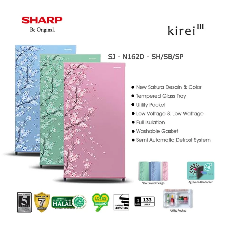 LEMARI ES/KULKAS MERK SHARP TIPE SJN 162
