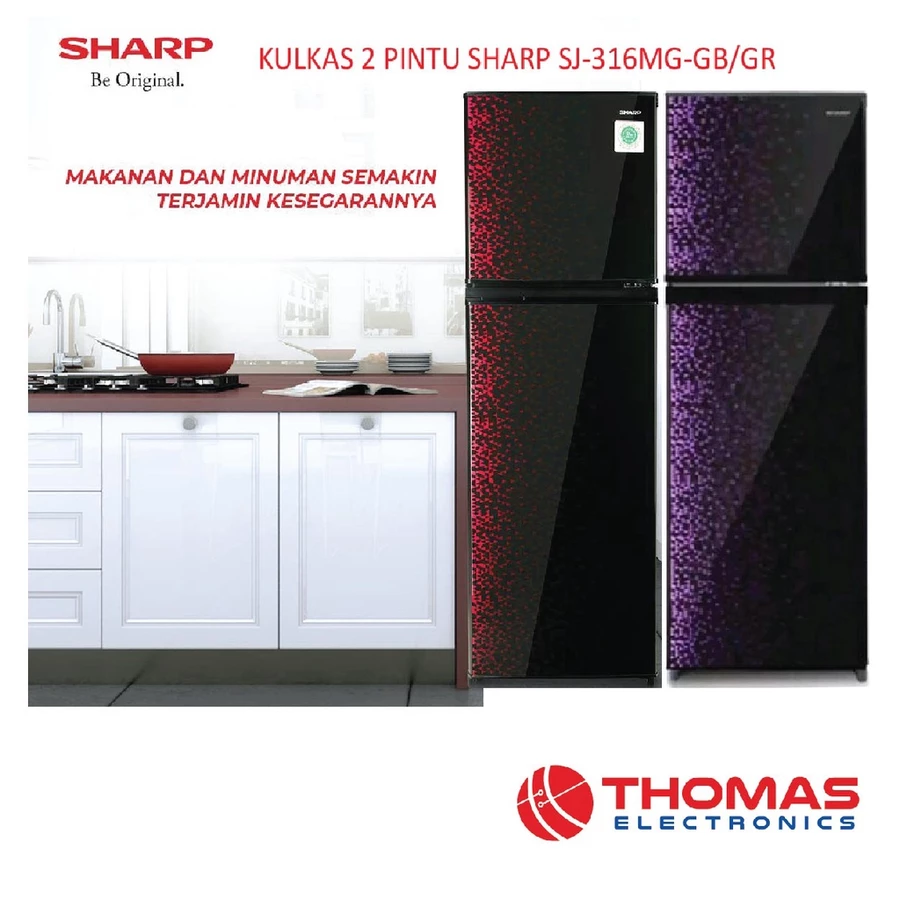 LEMARI ES/KULKAS MERK SHARP TIPE SJ 316