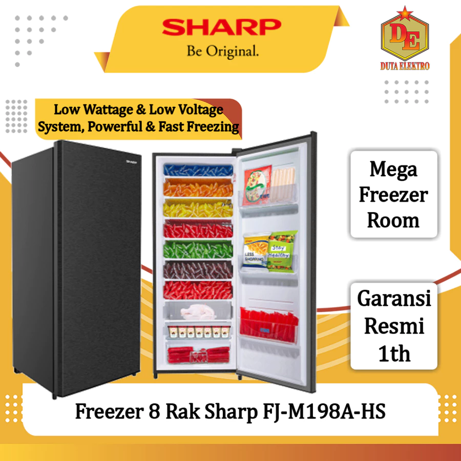 FREEZER MERK SHARP TIPE FJM 198