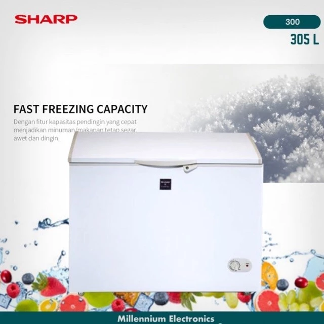 FREEZER MERK SHARP TIPE FRV 300