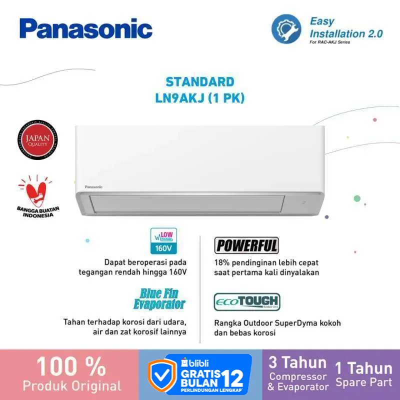 AC MERK PANASONIC TIPE CU LN9AKJ